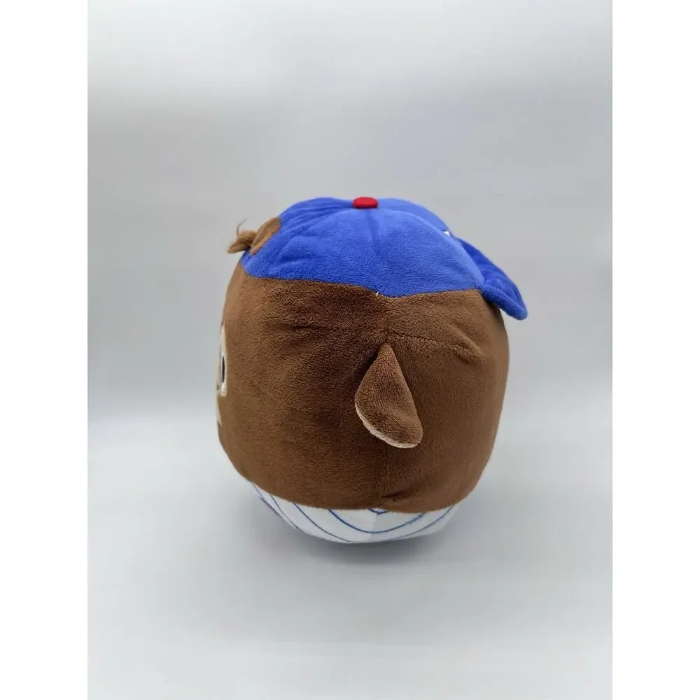 APC Chicago Cubs ROUND PLUSH Brown Bear With Cubby Blue LOGO Hat 8” NO Tag